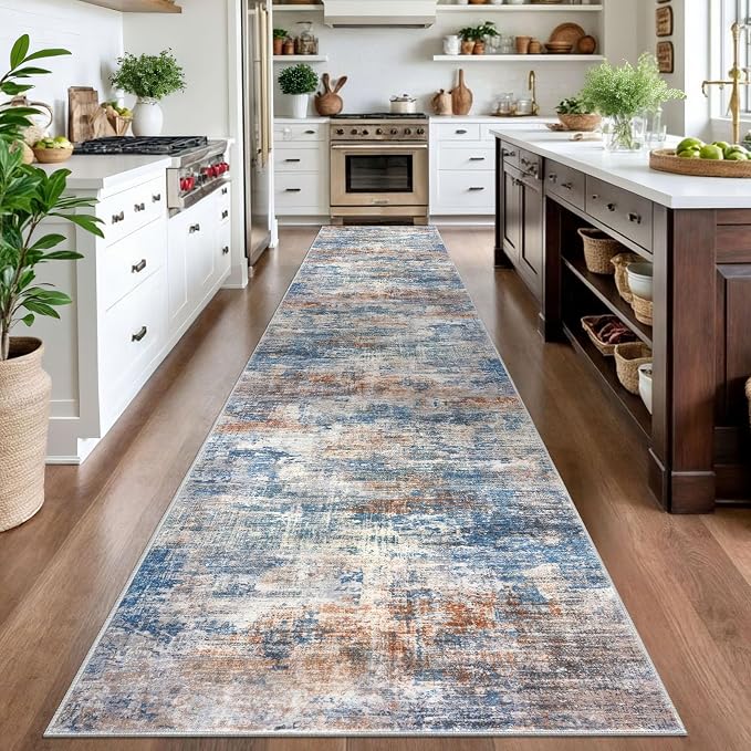 Abstract Runner Rug 3x16 Ft Extra Long Washable Runners - Image 2