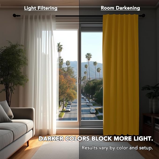 Deconovo Blackout Curtains for Bedroom, Living Room Curtains 84 Inches Long | - Image 7