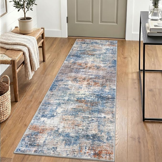 Abstract Runner Rug 2x6 Ft Washable Runners by iOhouze