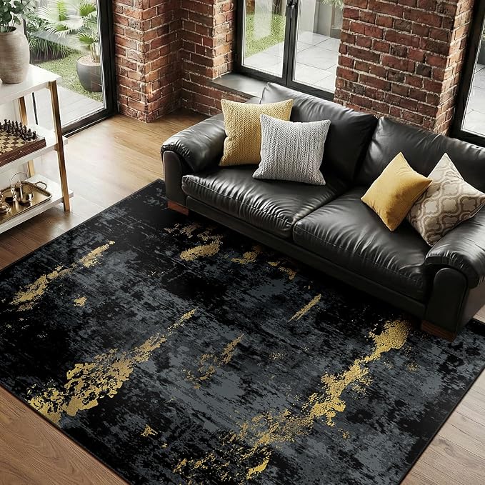RELEANY Washable 4'x6' Abstract Area Rug - Image 2