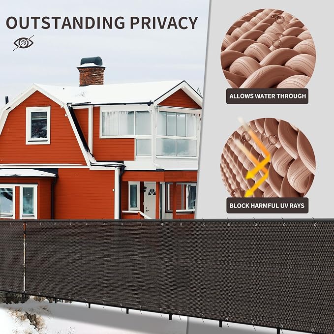 LOVE STORY Custom Size 3.3'x44' Balcony Privacy Screen Cover, 95% UV Block - Image 4