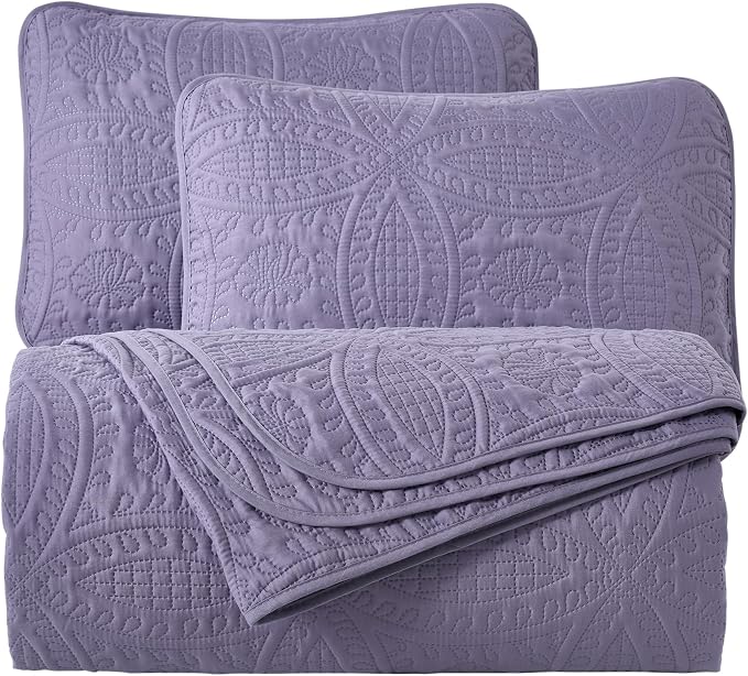 Chezmoi Collection Austin Queen Oversized Bedspread Set, 3-Piece Pinsonic - Image 9