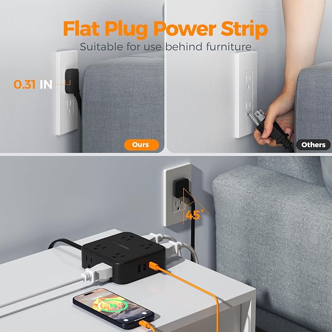 TESSAN Surge Protector Power Strip - Image 3