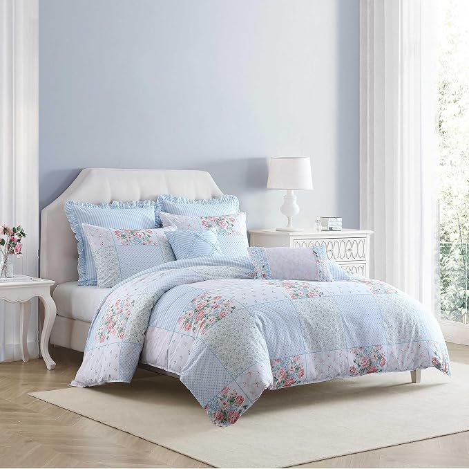 Laura Ashley – Queen Comforter Set, Reversible Floral Bedding - Image 2