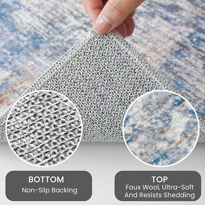 Abstract Area Rugs 8x10 Ft Washable Large Rugs - Image 5