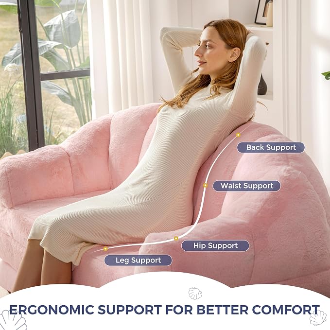 MAXYOYO Folding Sofa Bed, 2 in 1 Convertible Sofa to Lounger | Comfy Loveseat - Image 8