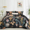 Dintszyayue Quilt King Size Black, Soft Microfiber Lightweight Farmhouse Bed by Dintszyayue