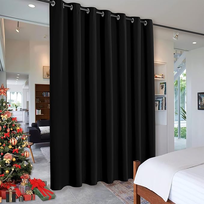 RYB HOME Privacy Curtain for Sliding Glass Door Locker Room Basement Closet | by RYBHOME