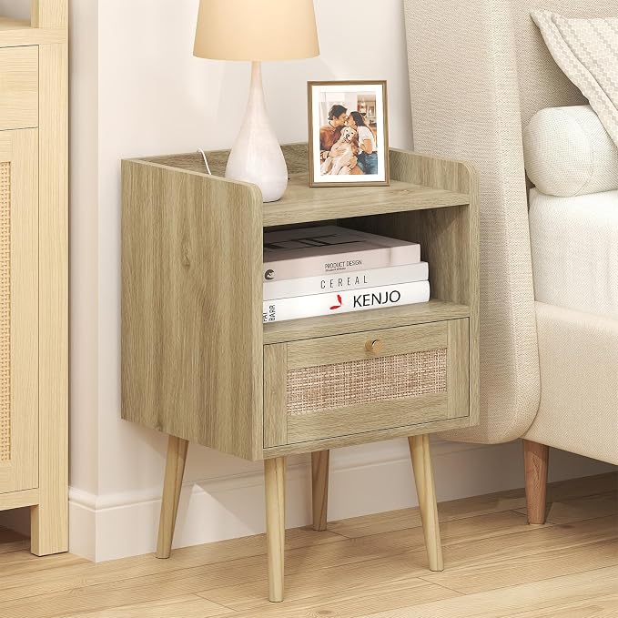 MECHYIN Night Stand Set 2, Nightstands Set of 2 - Image 2