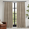 RYB HOME Camel Beige Velvet Curtains 84 inches Long by RYBHOME