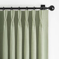 Sage Green Pinch Pleated Curtains 84 Inches Long by PleatedDrapes
