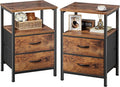 Huuger Night Stand Set of 2, Nightstand by Huuger