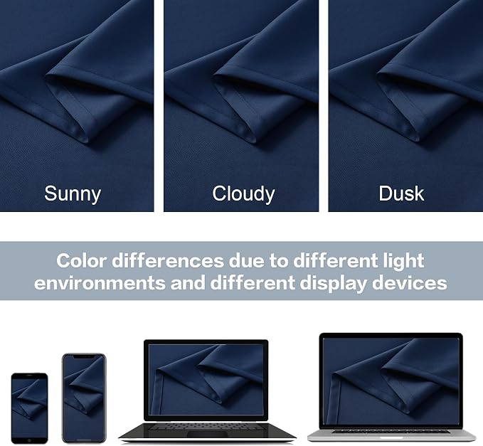 Dark Navy Blue Blackout Curtains - Image 5
