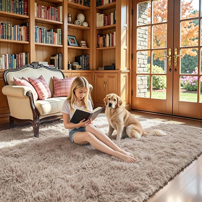 Area Rugs10x14 for Living Room, Upgrade Fuzzy Plush Carpet for Bedroom Dorm - Image 6