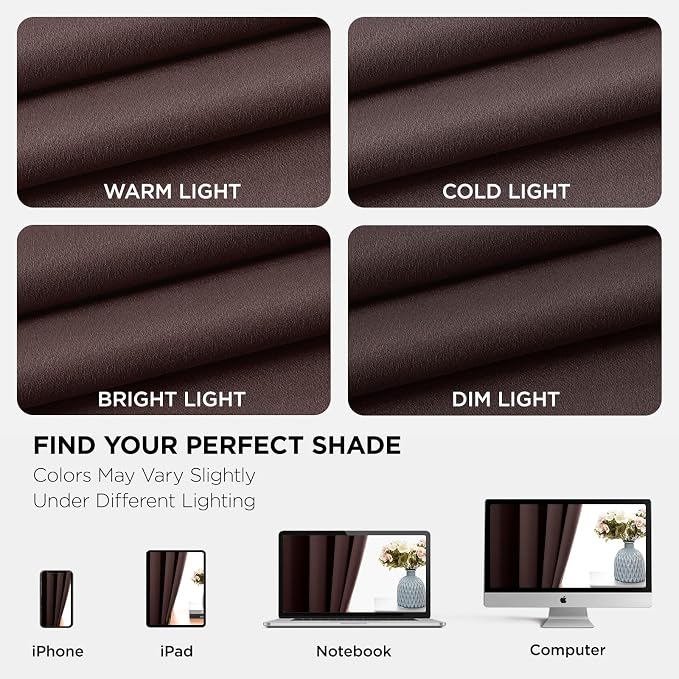 Joydeco Blackout Curtains 63 Inch Length 2 Panels Set, Thermal Insulated Long - Image 8