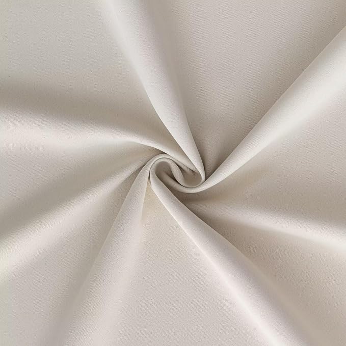 IGEMAEVE Blackout Curtains for Bedroom Grommets Cream 52" W x 108" L | Living - Image 6