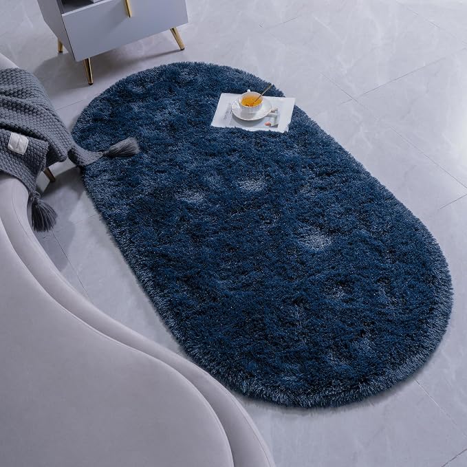 Goideal Fluffy Bedroom Rug, Small Oval Area Rugs, 2.6 x 5.3 Feet - Image 3