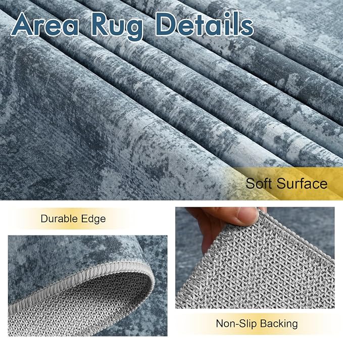 6x9 Ft Large Area Rugs for Living Room, Soft Non-Slip Washable Rugs Modern - Image 6