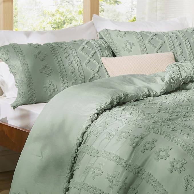 Bedsure Tufted Boho Comforter Set Full Size - Image 4