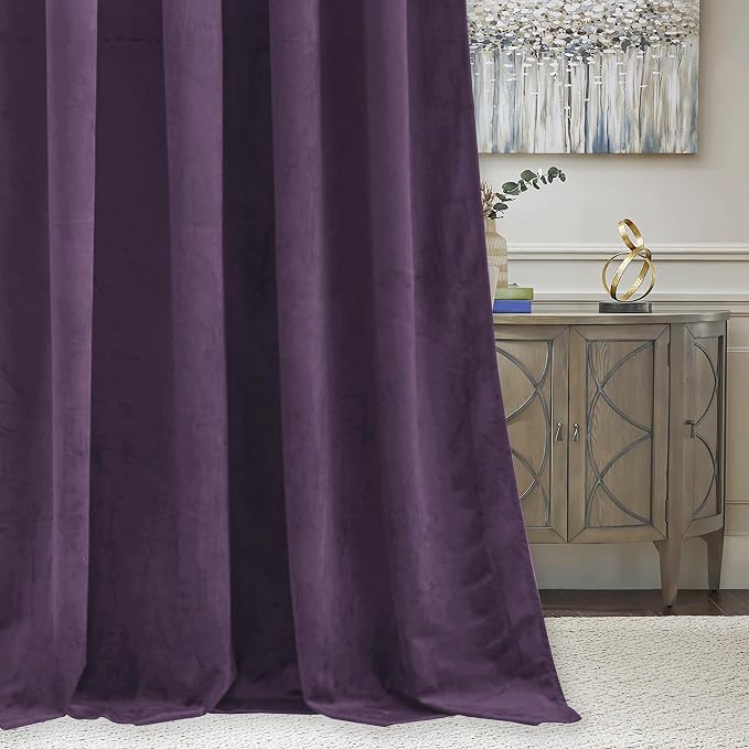 RYB HOME Velvet Room Darkening Curtains - Image 6