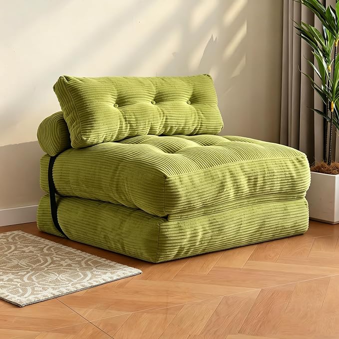 Folding Sofa Bed, Convertible Chair Bed, Foam Floor Sofa Lounger | 3-in-1 by Unknown