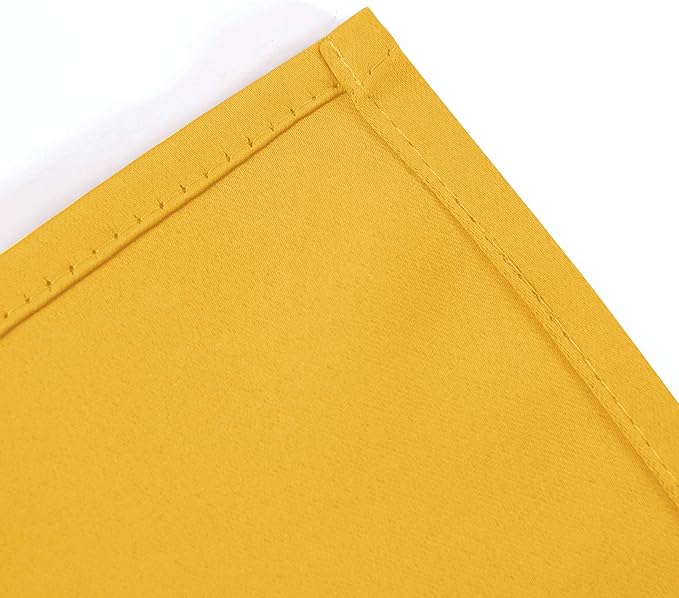 Yellow Thermal Blackout Curtains/52 x 63 Inch/Set of 2 Panels Room Darkening - Image 8