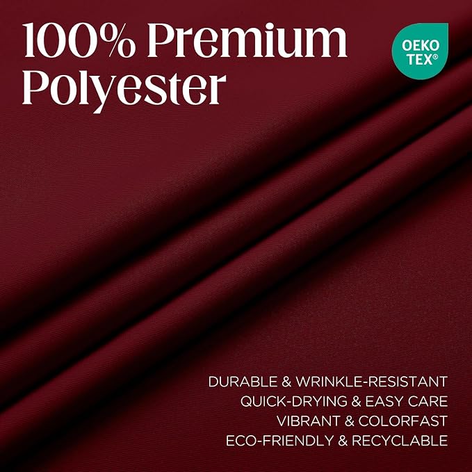 CUCRAF Burgundy Red Blackout Curtains 108 inch Length 2 Panels Set, Room - Image 3
