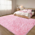 5x7 Pink Shag Rug for Girls Bedroom, Soft Plush Fluffy Carpet | Area Rug for by KICHOWUA
