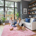 Fluffy Rug Shag Area Rug, Living Room and Home Office by Junhejiamei