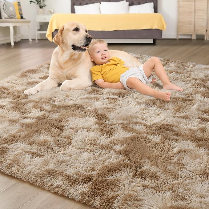 Soft Fluffy Rugs for Bedroom, 4x6 Area Rug for Living Room, Modern Shaggy Room - Image 4
