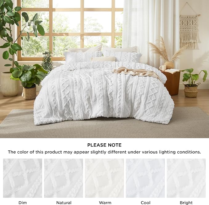 Bedsure Tufted Boho Comforter Set King Size - Image 9