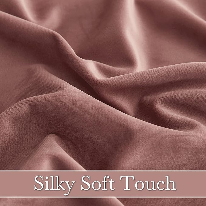 RYB HOME Soft Velvet Curtain for Home Decoration, Room Darkening Window - Image 5