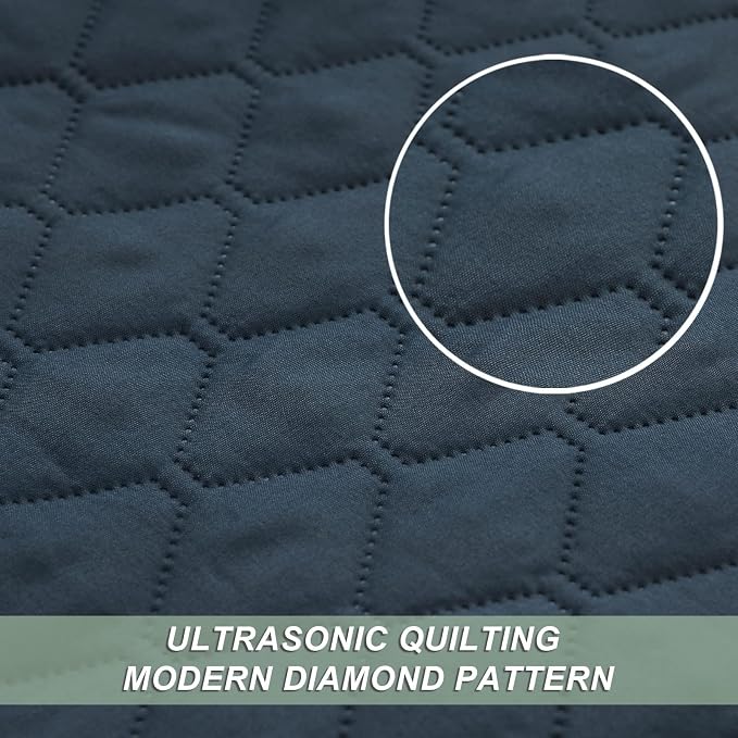 Exclusivo Mezcla Reversible California King Quilt Set, Soft Microfiber - Image 4