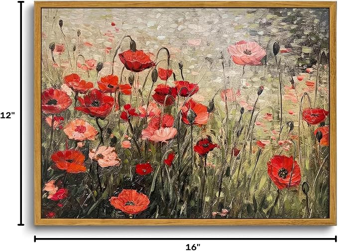 OIQArtOIQ Vintage Landscape Canvas Wall Art Framed Natural Scenery Painting - Image 8