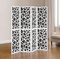Roundhill Furniture Aurra 4-Panel Wood Room Divider, Folding Portable Partition by RoundhillFurniture