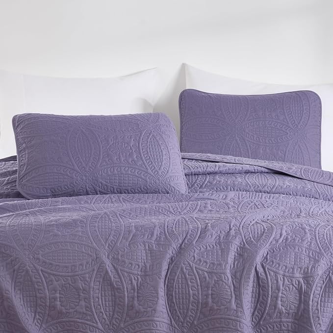 Chezmoi Collection Austin King Oversized Bedspread Set, 3-Piece Pinsonic - Image 3