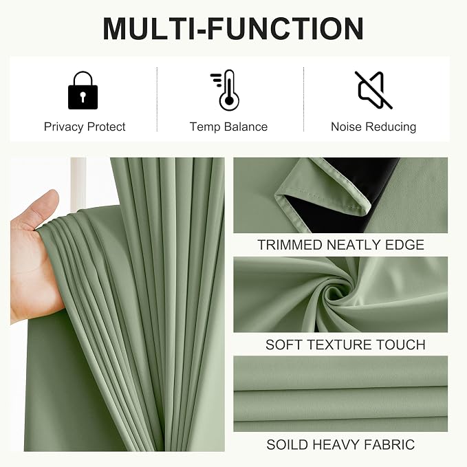 NICETOWN 100% Blackout Curtains 84 inch Long - Image 7