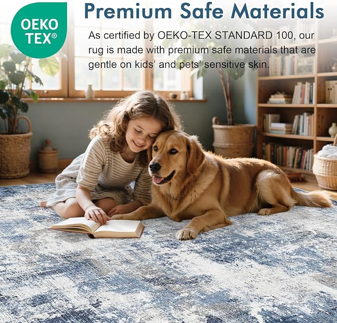 8x10 Ft Large Area Rugs for Living Room, Soft Non-Slip Washable Rugs Modern - Image 6