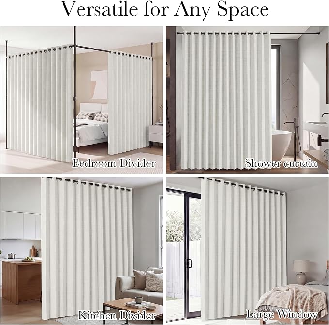 RYB HOME Accordion Style Closet Curtains 100% Blackout | Curtain - Image 8