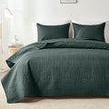 akkialla Mocha Forest Green Twin Quilt Set, Ultrasonic Lightweight Bedspread by akkialla