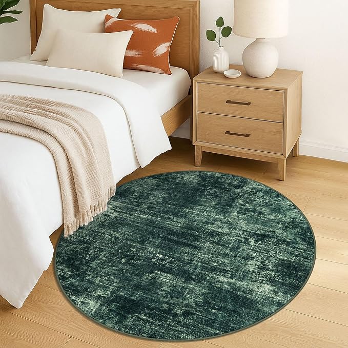 Round Area Rug 5 Ft Circle Entryway Rugs Round Washable Door Mat Indoor Entrance - Image 8