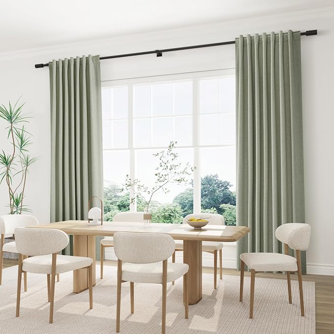 Joywell 100% Blackout Linen Curtains 84 Inch Long - Image 6