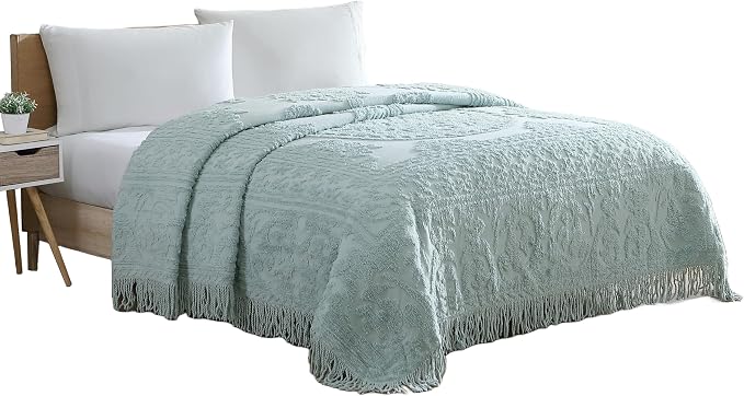 Beatrice Home Fashions Medallion King Cotton Chenille Bedspread, cozy plush by BeatriceHomeFashions