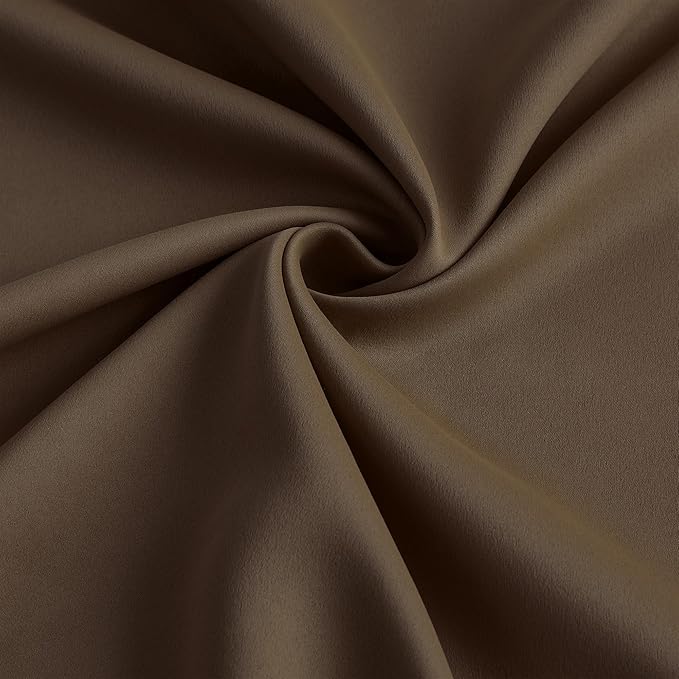 Chocolate Brown Blackout Curtains 92 Inches Long, Custom Made Pinch Pleated - Image 7