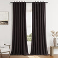 100% Blackout Curtains 102 Inch Length 2 Panels Set by Guken