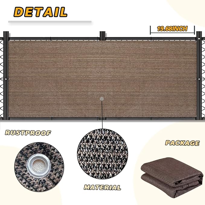 LOVE STORY 2.5' x 8' Balcony Privacy Screen Cover - Image 6