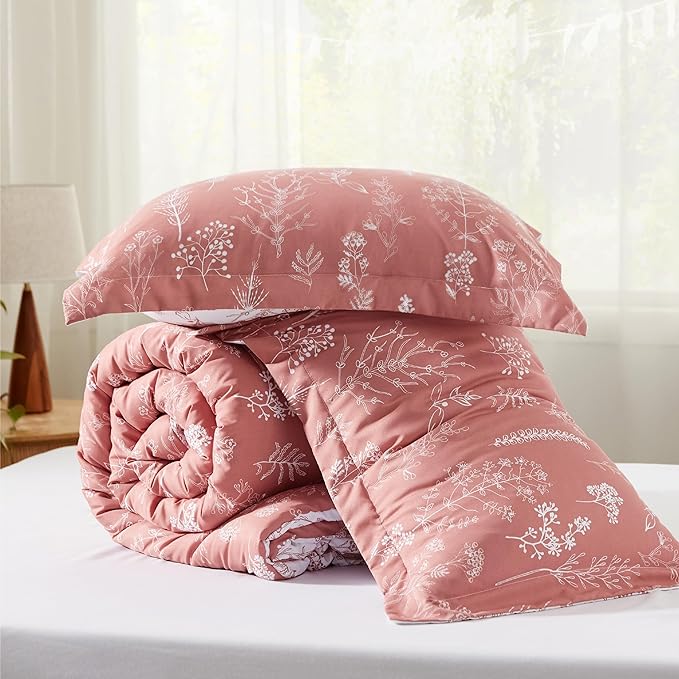 Bedsure Pink Clay Full Comforter Set - Image 7