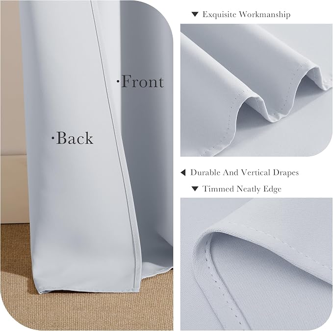 PONY DANCE 60% Light Filtering White Curtain Panels, Kitchen Curtains Room - Image 6