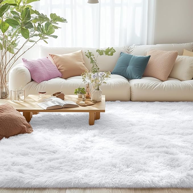 OLANLY 5x5 Area Rugs for Living Room Bedroom, Machine Washable Soft Fluffy - Image 9