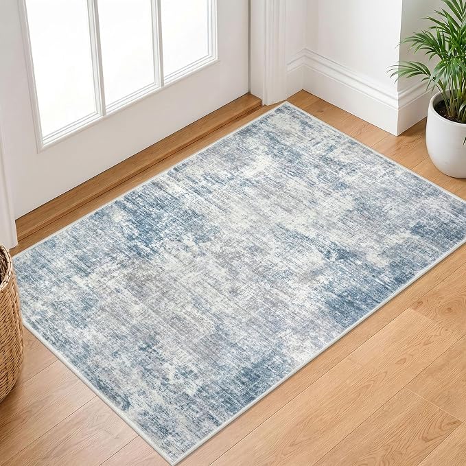 Small Abstract Area Rug 2x3 Ft Entryway Rugs Washable Door Mat Indoor Entrance by iOhouze